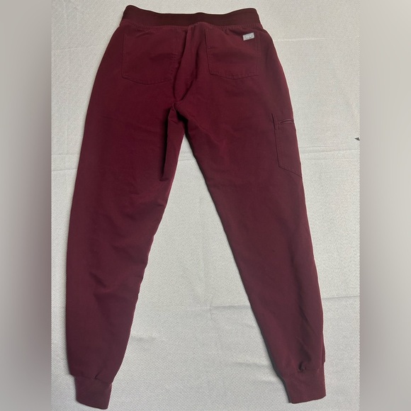 Figs Pants Women Small Red Zamora Scrubs Jogger Stretch Maroon Medical Bottom - Picture 7 of 11